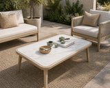 Heystar Outdoor Coffee Table Brushed Wood Grain