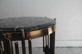 Alexis Marble Top Side Table Black Gold