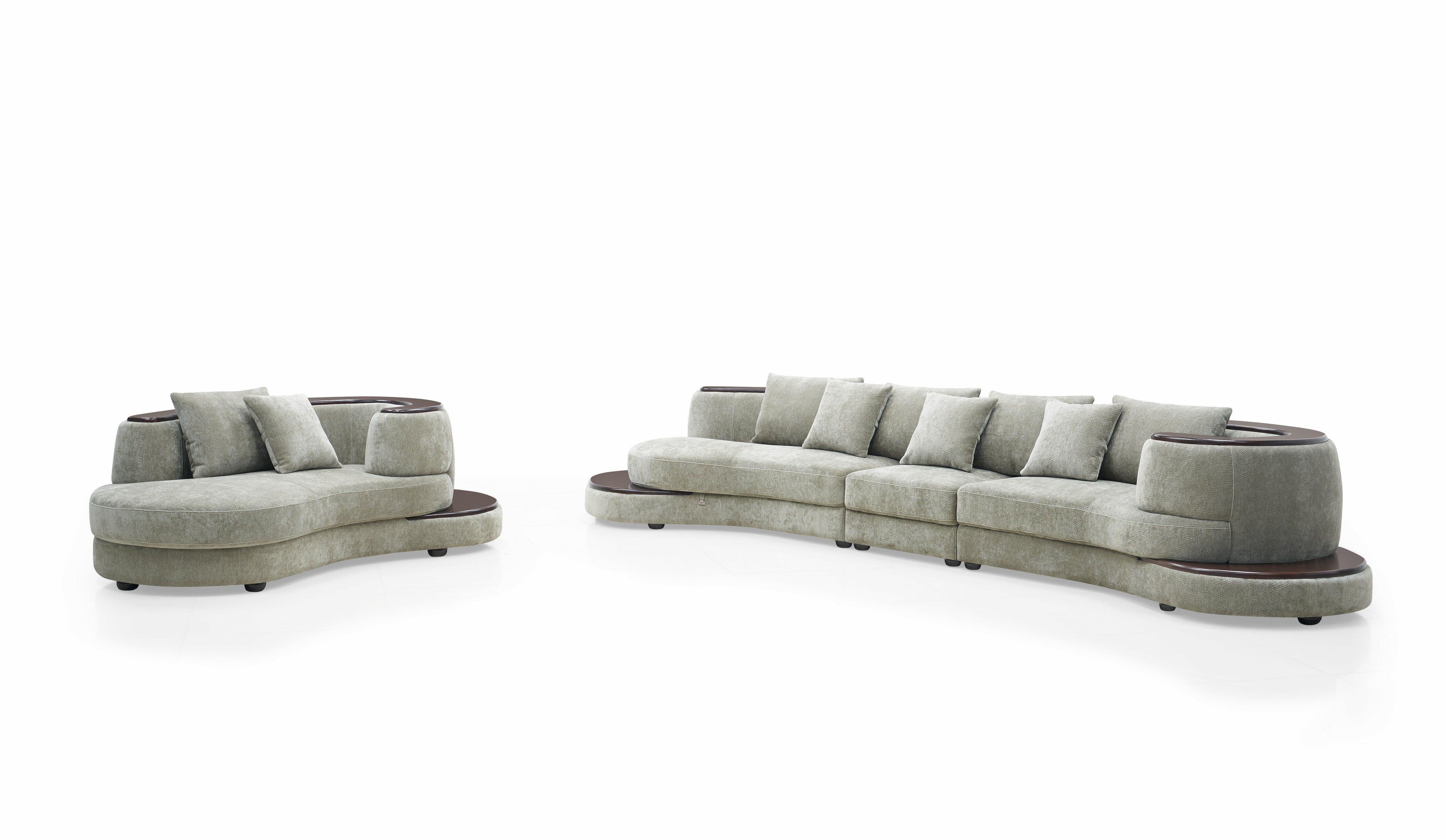 Soma Modern Fabric Sofa Set Light Grey