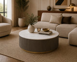 Juniper Modern Luxury Coffee Table Graphite White Gold