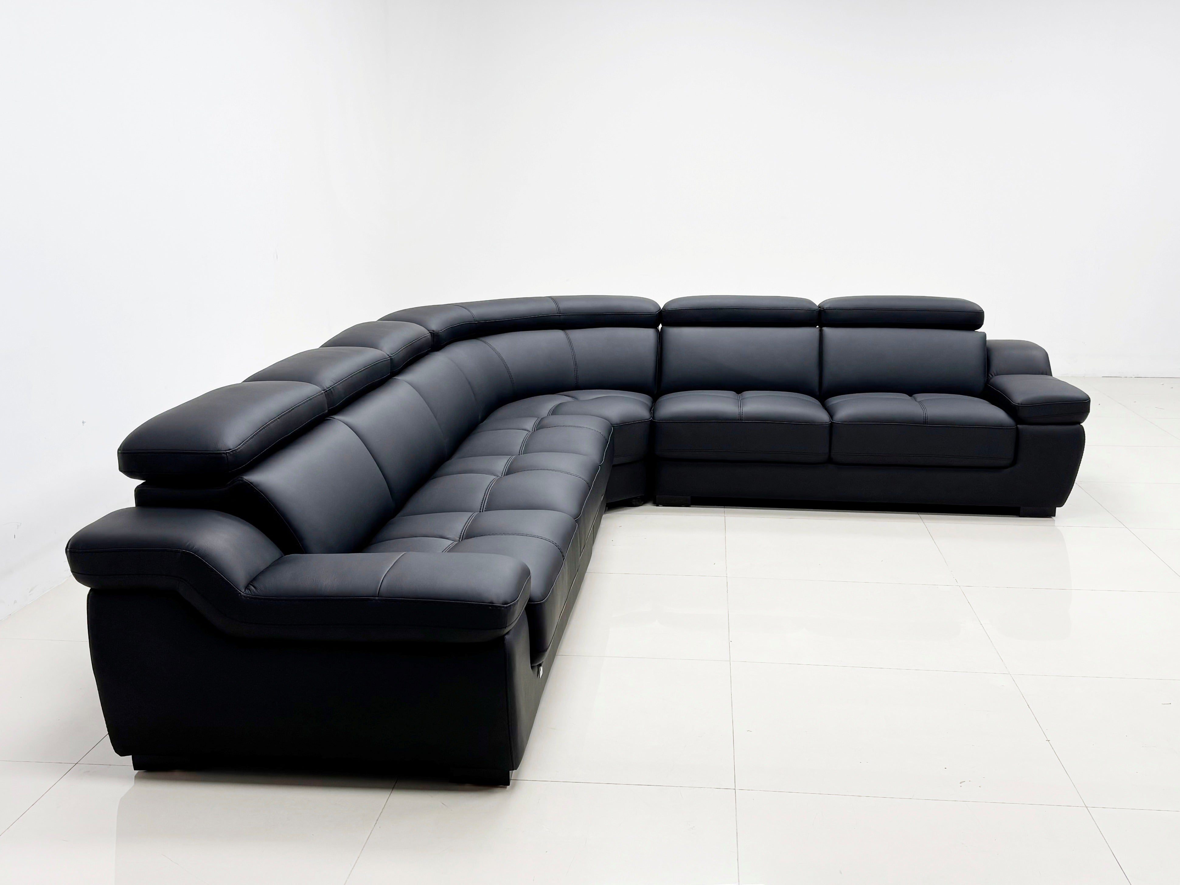 Miami Leather Lounge Black
