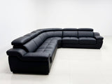 Miami Leather Lounge Black