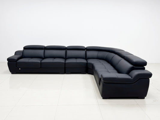 Miami Leather Lounge Black