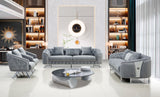 Royal Modern Fabric Sofa Set Grey