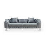 Royal Modern Fabric Sofa Set Grey