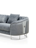 Royal Modern Fabric Sofa Set Grey