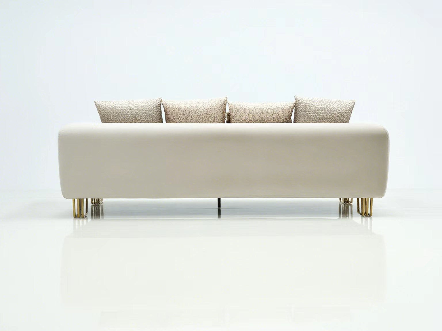 Kelly Modern Beige Velvet Sofa Set