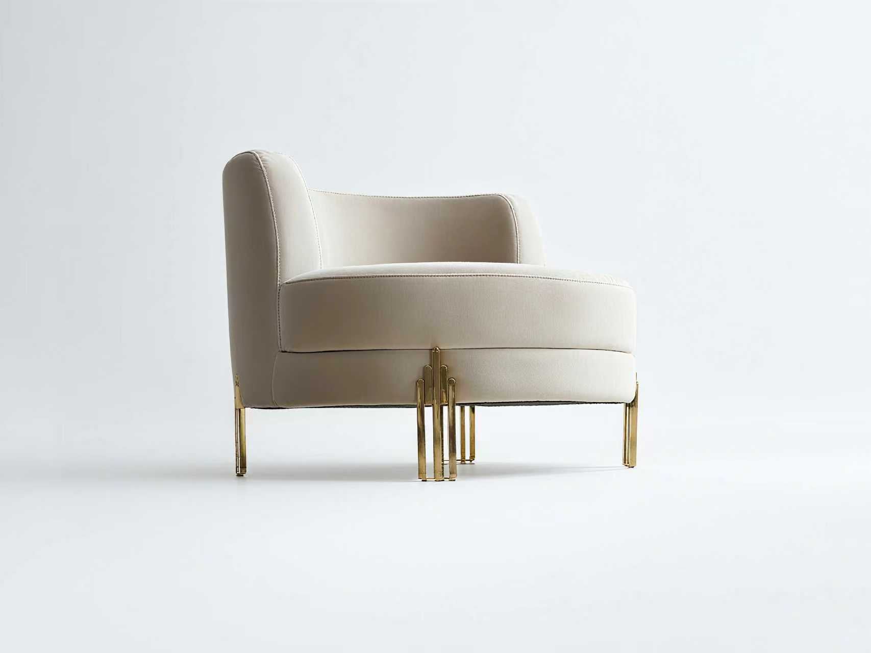 Kelly Modern Beige Velvet Sofa Set