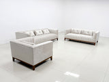 Nora Velvet Sofa Set Beige