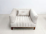 Nora Velvet Sofa Set Beige