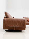 Johnny Contemporary Sofa Set in Brown Leather