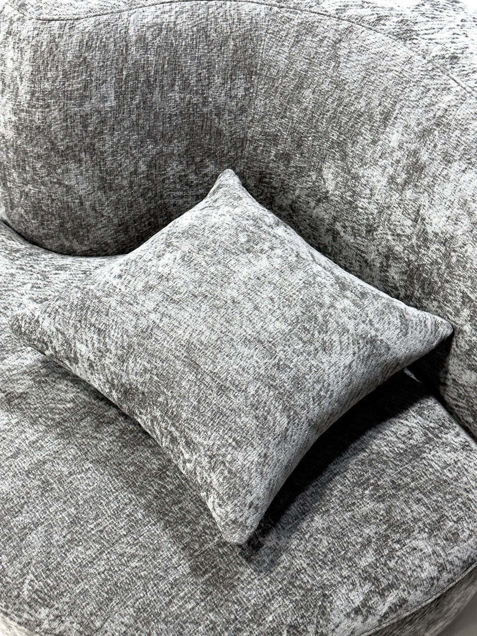 Selina Modern High Grade Chenille Fabric Sofa Set Dark Grey