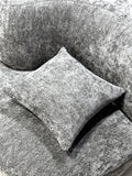 Selina Modern High Grade Chenille Fabric Sofa Set Dark Grey