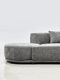 Selina Modern High Grade Chenille Fabric Sofa Set Dark Grey
