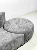 Selina Modern High Grade Chenille Fabric Sofa Set Dark Grey