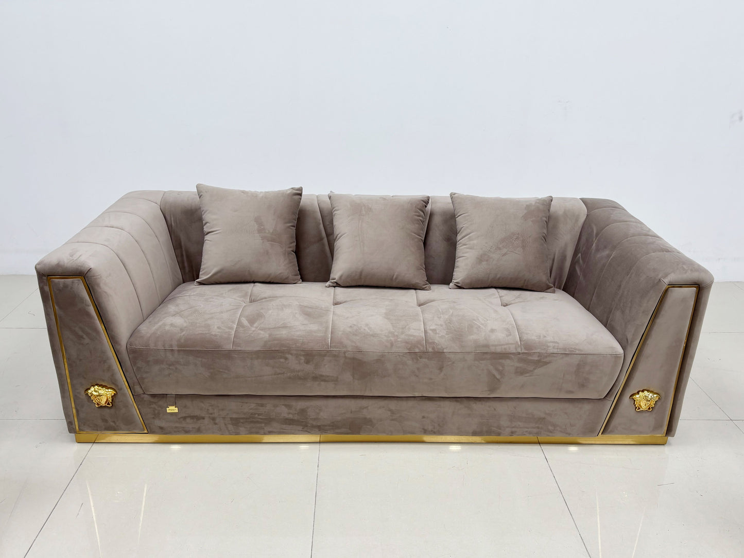 Alfora Modern Fabric Sofa Set Beige