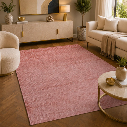 Lucca E645A Pink Modern Area Rug