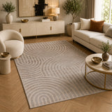 Lucca E433A Beige Beige Modern Area Rug