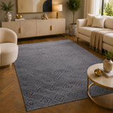 Lucca E645A Dark Grey Modern Area Rug