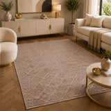 Lucca E645A Toupe Modern Area Rug
