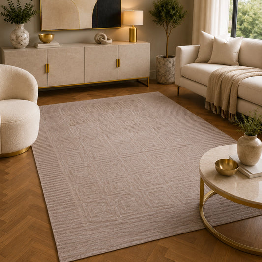 Lucca E646A Beige Modern Area Rug