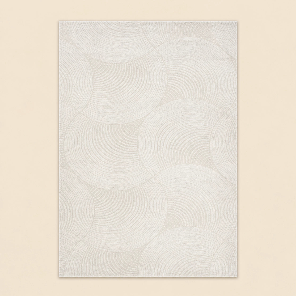 Lucca E647A Cream Cream Modern Area Rug