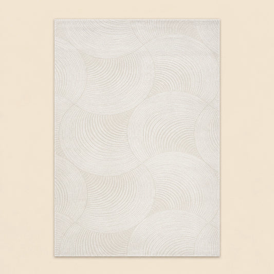 Lucca E647A Cream Cream Modern Area Rug