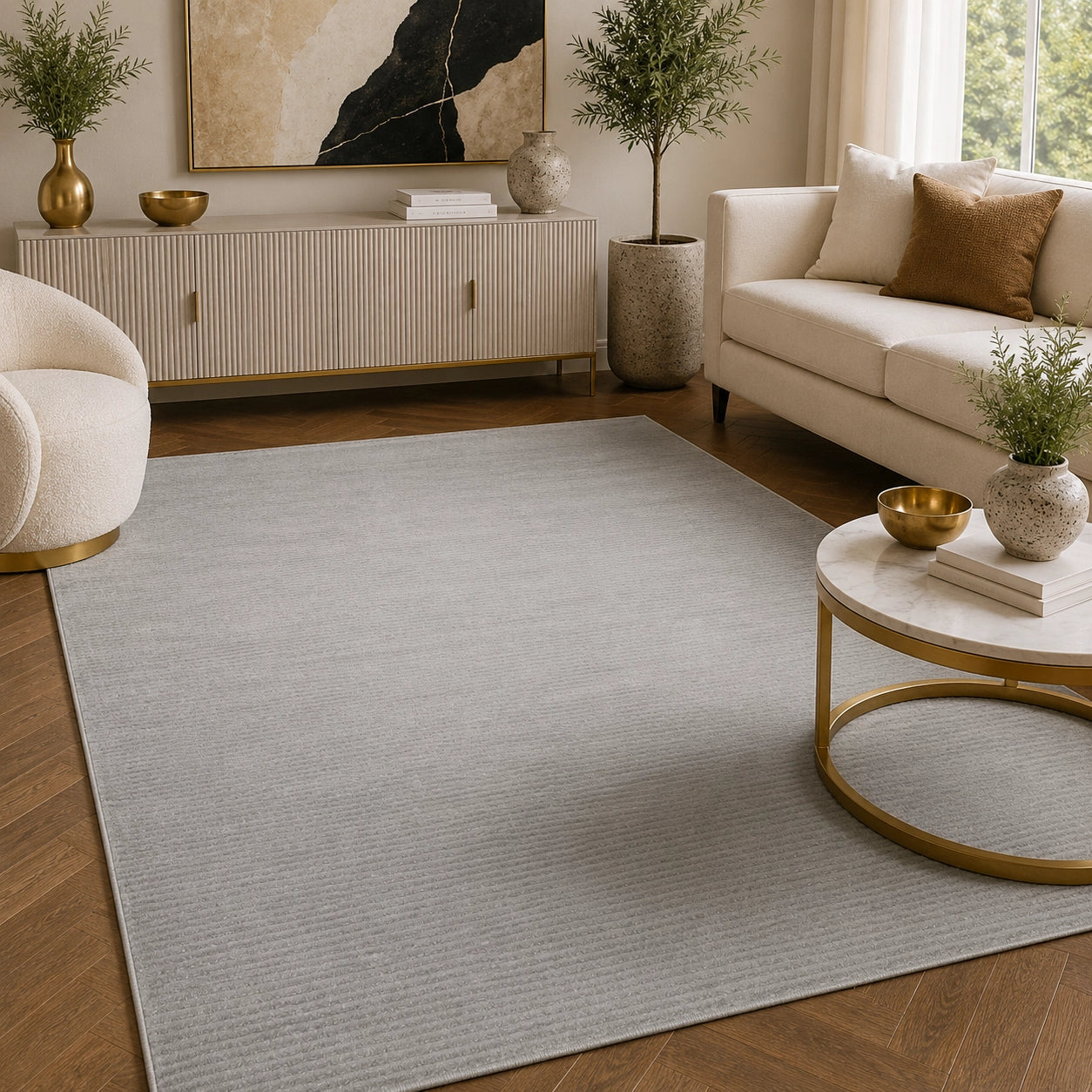 Lucca S900B Light Grey Grey Modern Area Rug