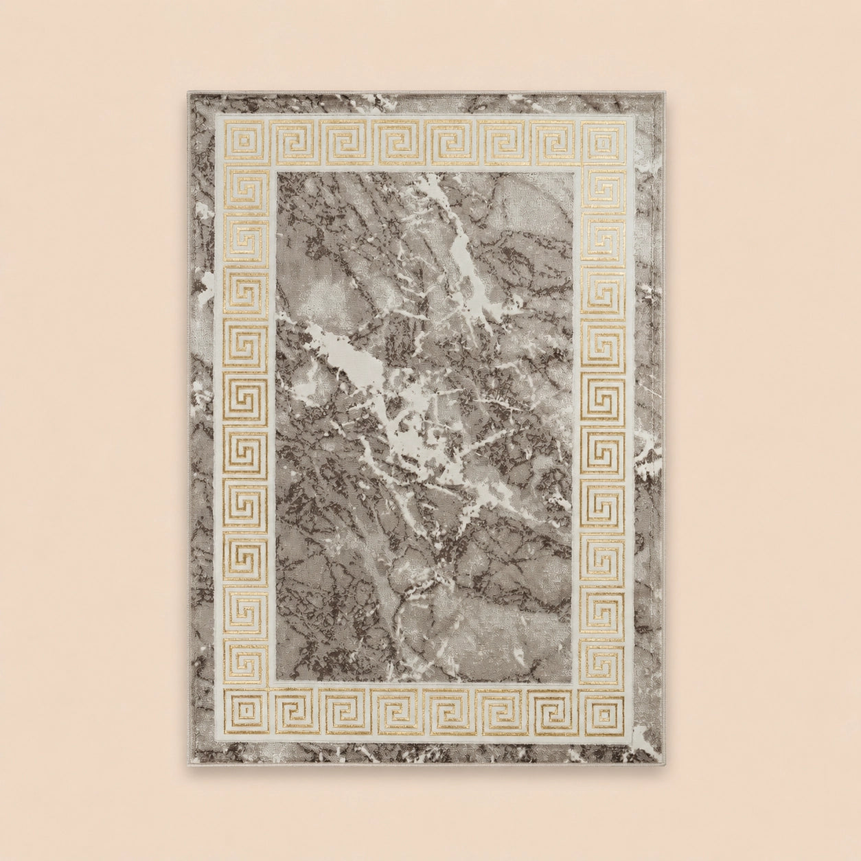 Marmaris D380A Cream V Gold Modern Area Rug