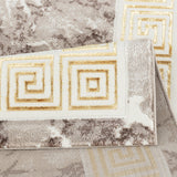 Marmaris D380A Cream V Gold Modern Area Rug
