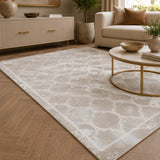 Marmaris D382A Beige V Beige Modern Area Rug