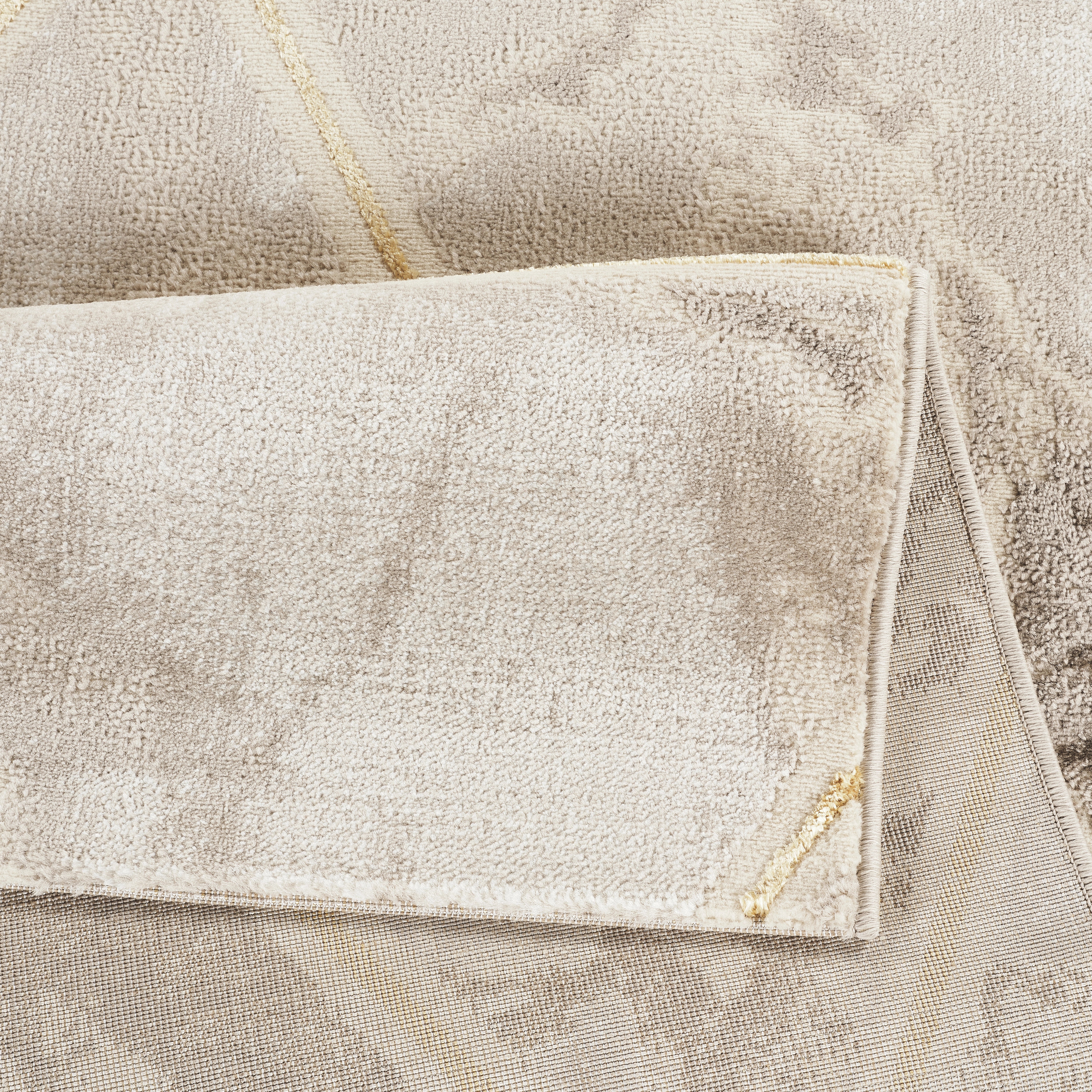 Marmaris D461A Beige V Gold Modern Area Rug