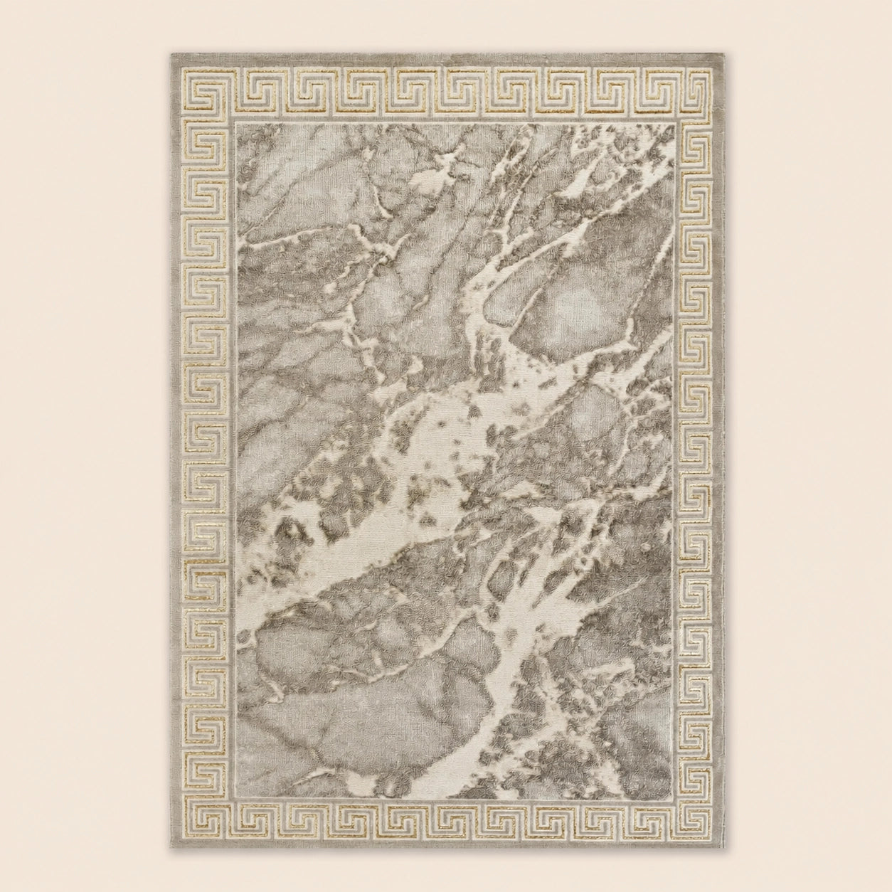 Marmaris D634A Cream V Gold Modern Area Rug