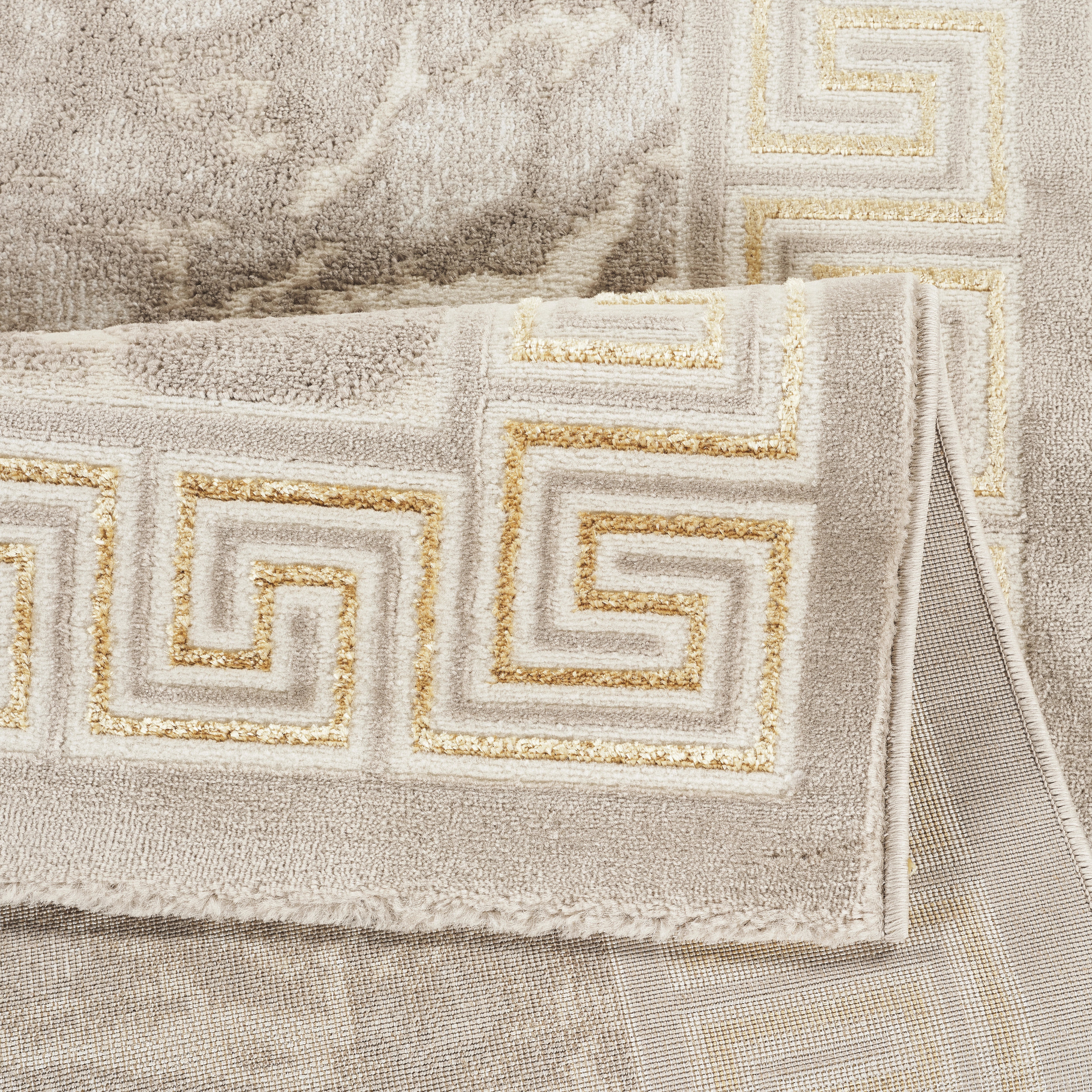 Marmaris D634A Cream V Gold Modern Area Rug