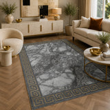 Marmaris D634A Dark grey V Gold Modern Area Rug