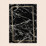 Marmaris E528A Black V Gold Modern Area Rug