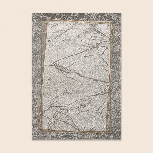 Marmaris E528A Light Grey V Gold Modern Area Rug