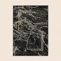 Marmaris E529D Black V Gold Modern Area Rug