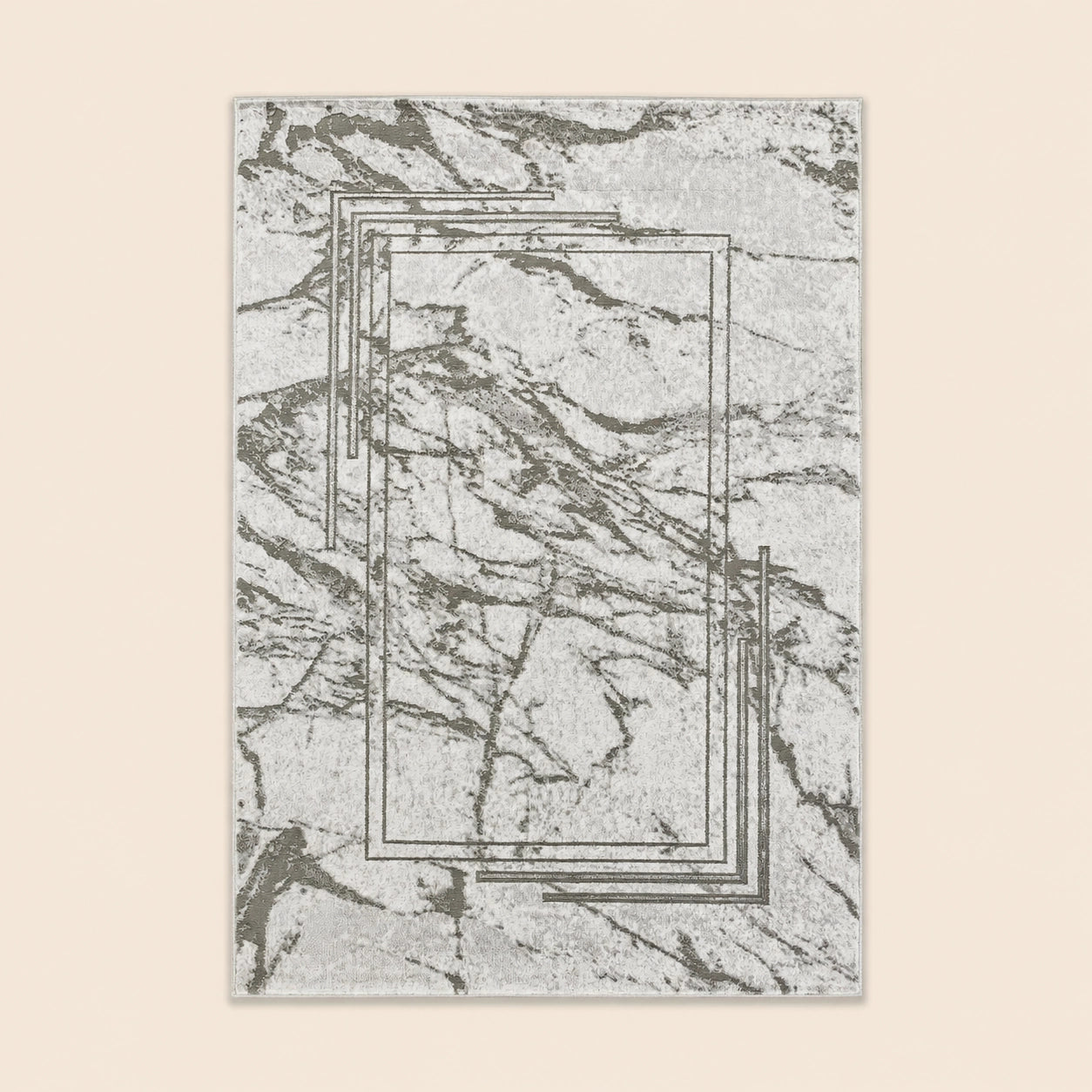Marmaris E529D White V Grey Modern Area Rug