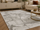 Marmaris E529D White V Grey Modern Area Rug