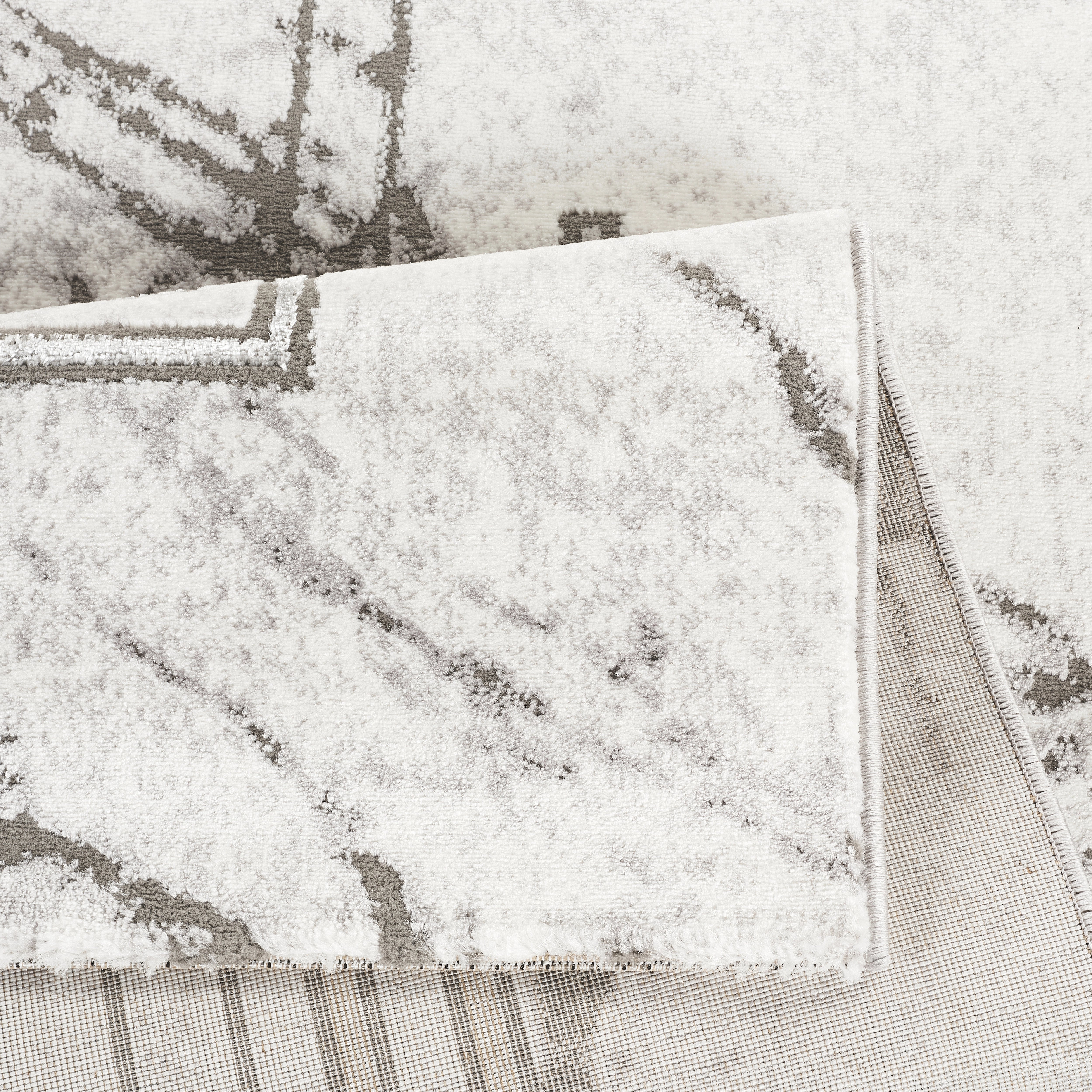 Marmaris E529D White V Grey Modern Area Rug