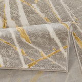 Marmaris E536A Cream V Gold Modern Area Rug