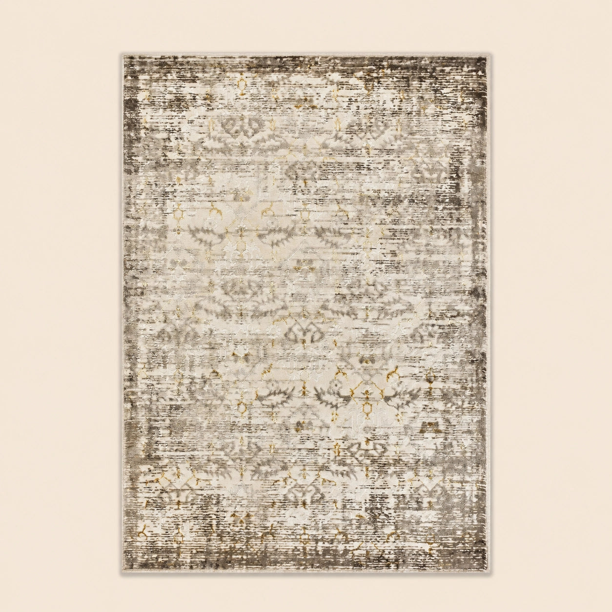 Marmaris T030A Dark Beige Cream Modern Area Rug