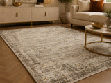 Marmaris T030A Dark Beige Cream Modern Area Rug