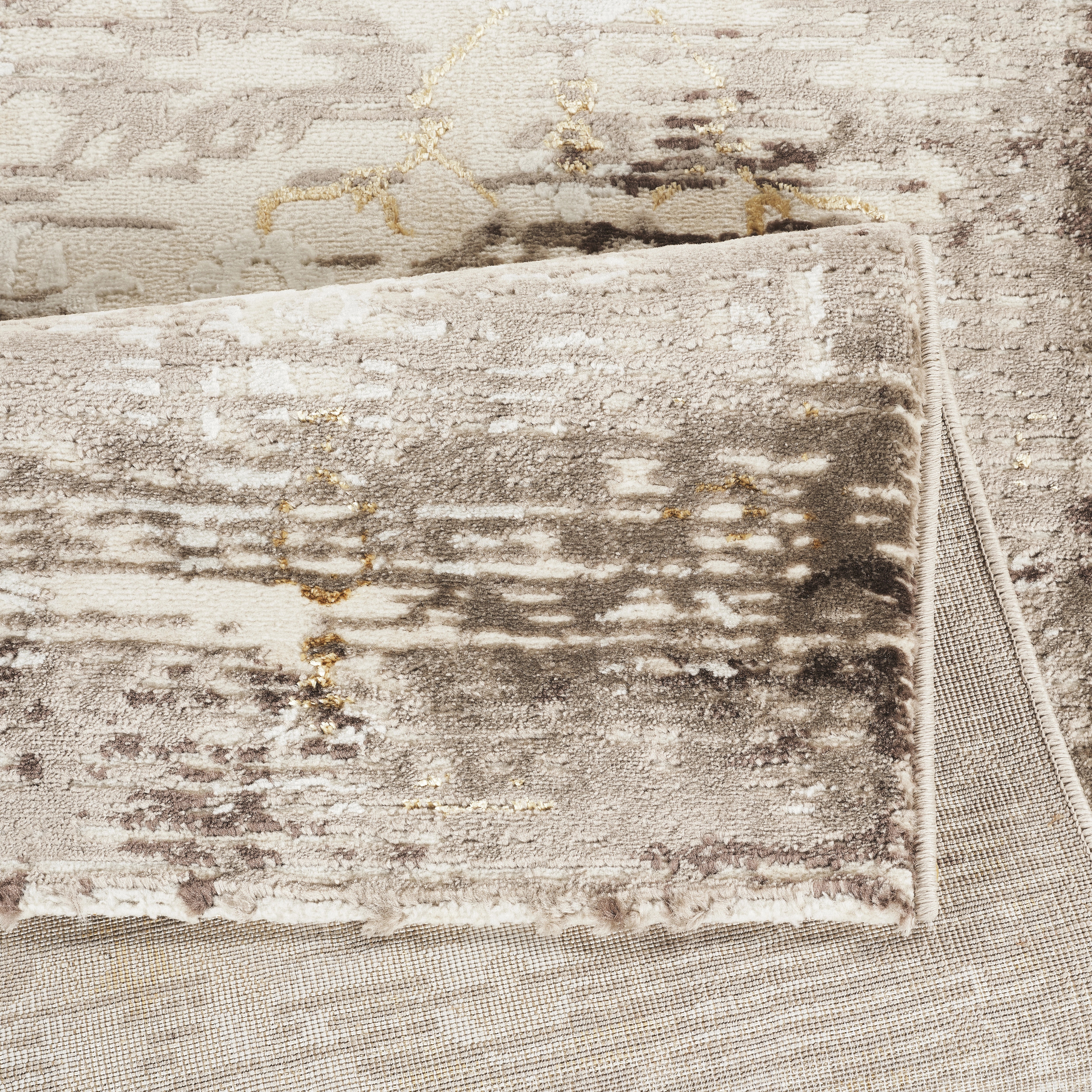 Marmaris T030A Dark Beige Cream Modern Area Rug
