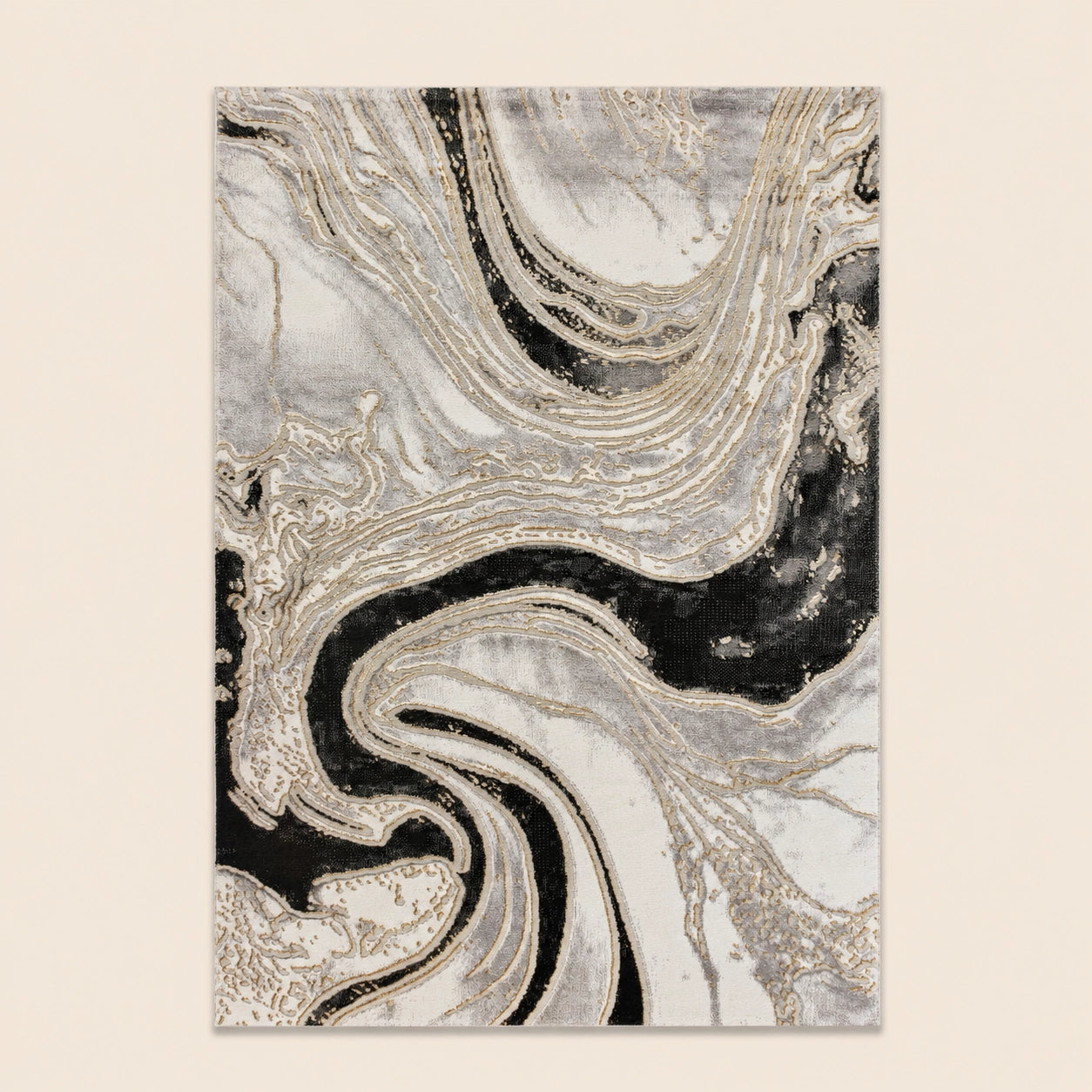 Marmaris T034A White Light Grey Modern Area Rug