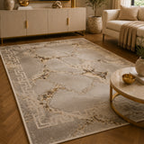 Marmaris T038A Cream Beige Modern Area Rug