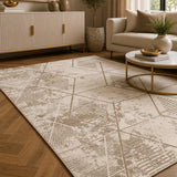 Marmaris T039B Beige Cream Modern Area Rug
