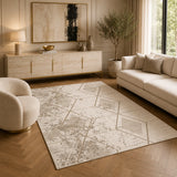 Marmaris T039B Beige Cream Modern Area Rug