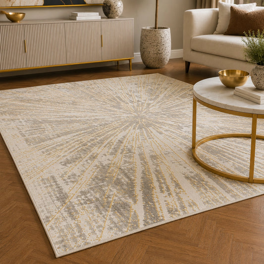 Marmaris T045A Beige Cream Modern Area Rug